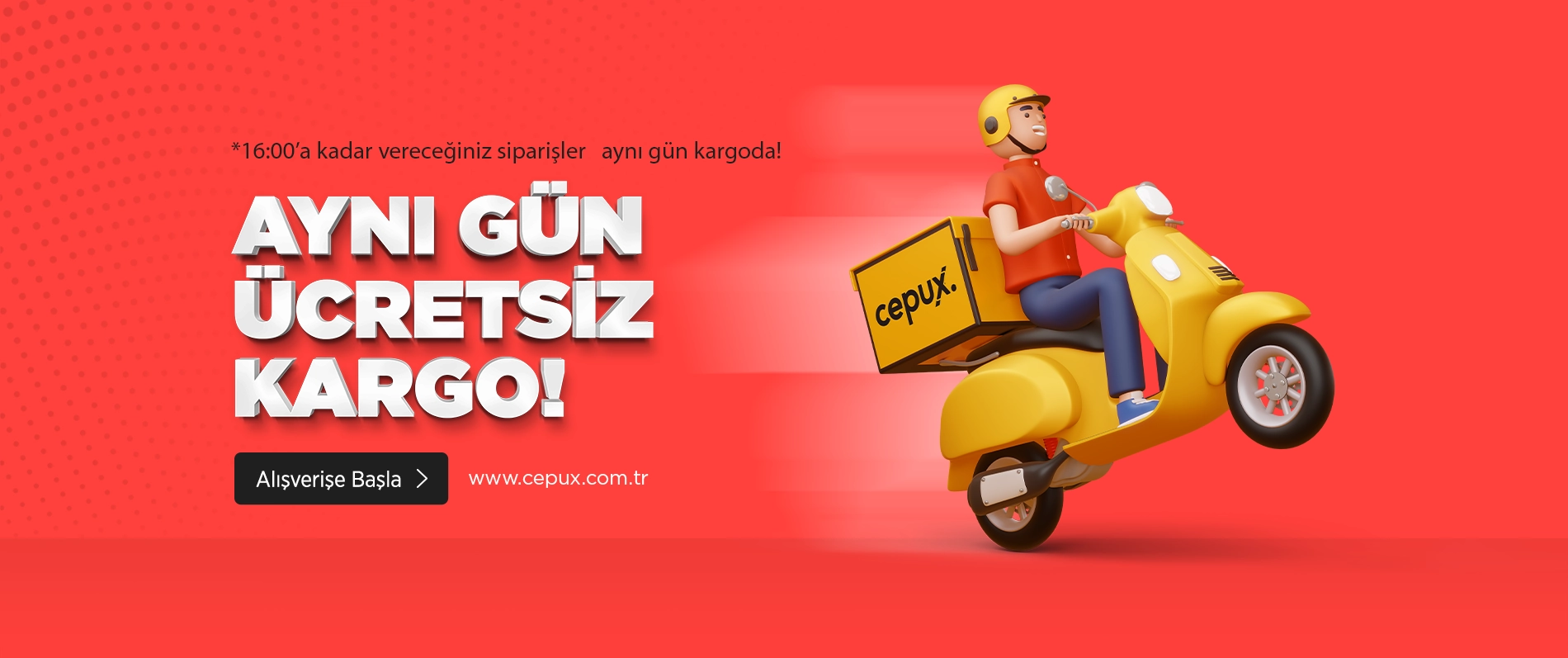 Aynı Gün Ücretsiz Kargo!